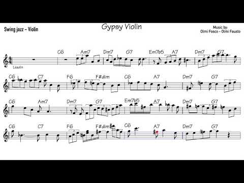 "Gypsy Violin" - Violin jazz Improvisation lesson - Beginner Level - Score