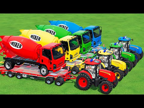 TRANSPORT Of COLORS ! NEW MIXER TRUCKS TRANSPORT WITH McCORMICK TRACTORS! Farming Simulator 22