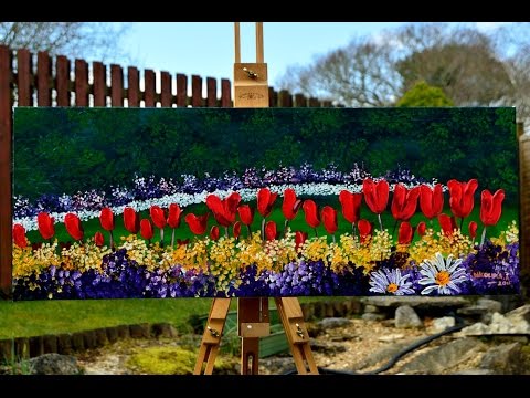 Thumbnail of Painting of a Tulip bed- Step by Step demo Thumbnail of Painting of a Tulip bed- Step by Step demo