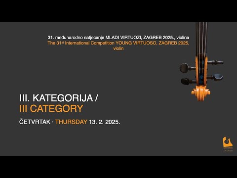 MLADI VIRTUOZI / YOUNG VIRTUOSO 2025 - IlI. KATEGORIJA · IIl CATEGORY 10:30