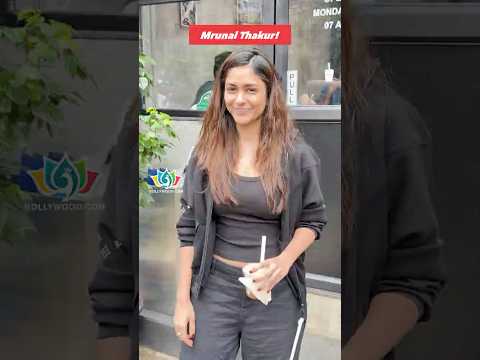 Actress Mrunal Thakur spotted at a cafe in Mumbai