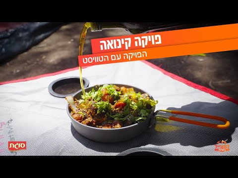 פויקה צמחוני: קינואה גריסי פנינה ועדשים שחורות - שף בשטח