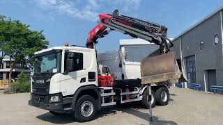 Scania NGS XT P410 / 6X4 / RETARDER / ONLY:192584 KM / BIG AXLE / FASSI dump truck | Image 4 - Autoline