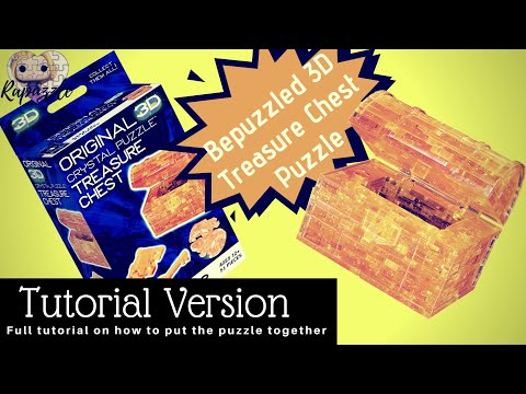 Bepuzzled 3D Crystal Puzzle- Treasure Chest- Tutorial Version