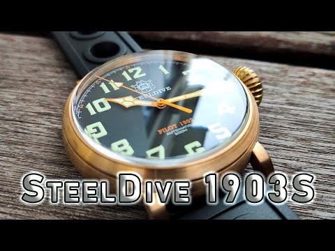 SteelDive 1903S Bronze | Big Pilot Watch | Short specs review
