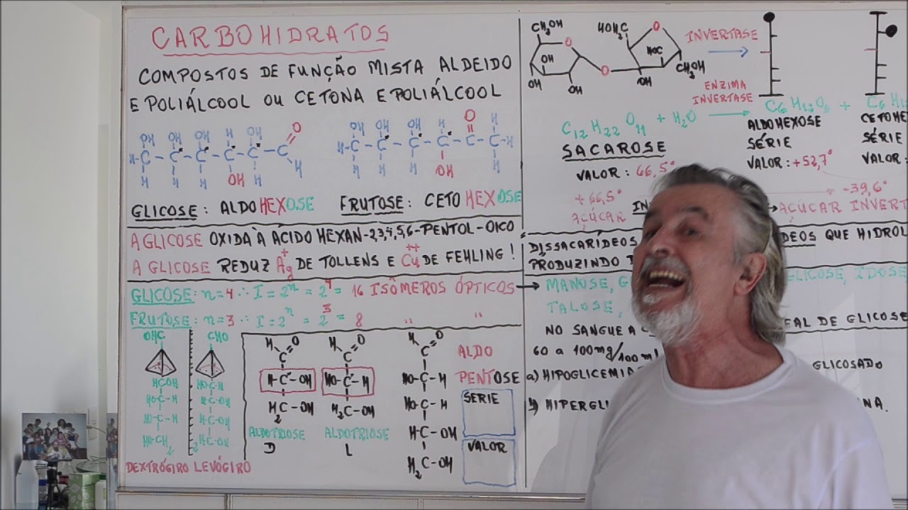Aula 476 - Carboidratos ou Açúcares Aldoses e Cetoses