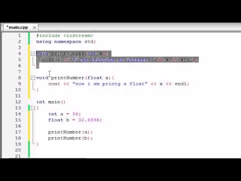 Buckys C Programming Tutorials 30 Function Overloading