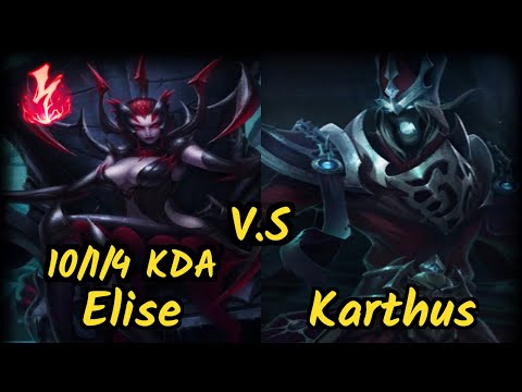 1907 FB Kirei (ELISE) vs KARTHUS - 10/1/4 KDA JUNGLE GAMEPLAY - EUW Ranked DIAMOND