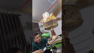 Lampu kipas plafond hemat tempat, sejuk dan terang untuk kamar serta ruang keluarga. LED #lampukipas