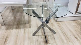 Table ronde en verre trempé Luna