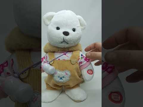Интерактивная мягкая игрушка Медвежонок C2203/2-white музыка, повторяет голос, плачет, ходит, 30 см - фото 1 - id-p2682191783