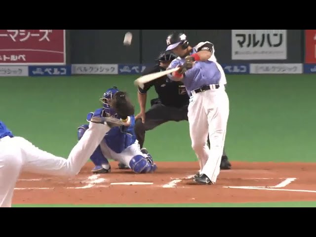 【1回裏】左中間スタンドへ豪快に!! ファイターズ・中田 両リーグ最速20号!! 2015/6/13 F-DB