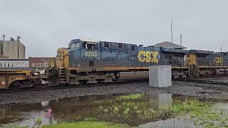 A few CSX Trains in Deshler Ohio including one YN2