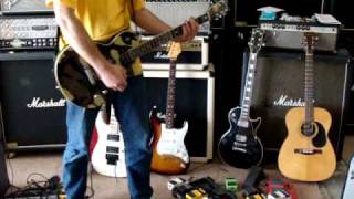 Video thumbnail for ESP LTD WA-600 Will Adler, Music Man HD-130 head-4x12 classic cab, Boss ML-2 & OS-2 pedal by IplayMusic2
