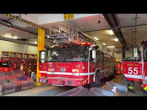 chicago fire department Ambulance 43 Engine 55 Truck 44 (Spare) responding 