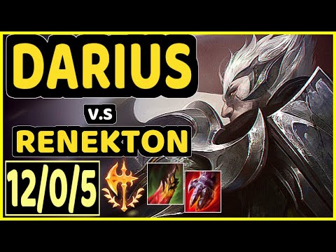 SATORIUS (DARIUS) vs RENEKTON - 12/0/5 KDA TOP GAMEPLAY - EUW Ranked GRANDMASTER