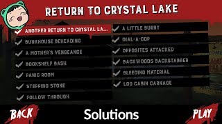 Friday the 13th: Killer Puzzle - Return to Crystal Lake Solutions/Walkthrough