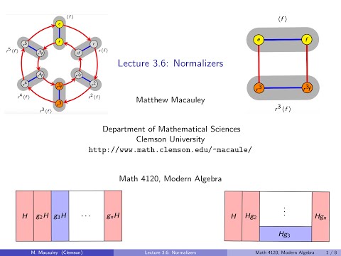 Visual Group Theory, Lecture 3.6: Normalizers