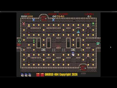 GNUBSD Long N151 Wizard Chase, a game made with Godot (Linux/FreeBSD ???)