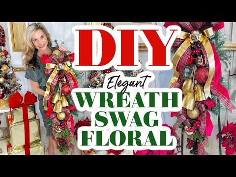 🎄DIY ELEGANT SWAG + WREATH + FLORAL CHRISTMAS DECOR🎄"I Love Christmas ep 19 Olivias Romantic Home