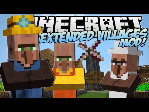 Minecraft | EXTENDED VILLAGES MOD! (Miners, Bakers, Village Finder & More!) | Mod Showcase