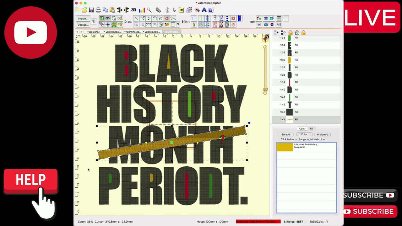 Black History Month is every month.  I am going to learn how to digitize and embroider by February