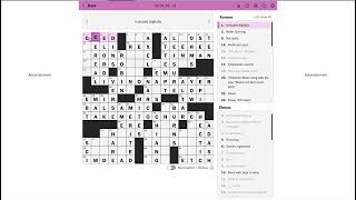 Solving the WaPo Crossword 08/28 in 3:24 (New Thursday PR)
