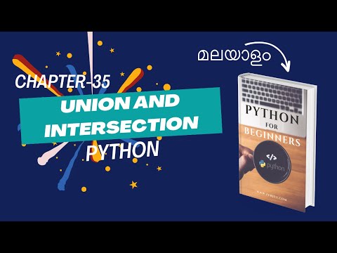 Set Methods Union And Intersection Chapter 35 Malayalam Python Tutorial