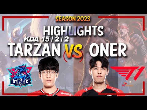 LNG Tarzan vs T1 Oner - Tarzan WUKONG vs LEE SIN HIGHLIGHTS - KR Ranked