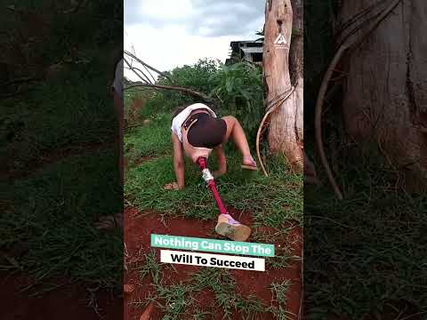 Little Girl With Prosthetic Leg Climbs Hill | People Are Awesome #shorts