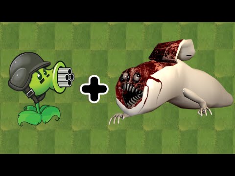 Bridge Worm + Peashooter vs Zombies | Pvz2 Game Play Gmod