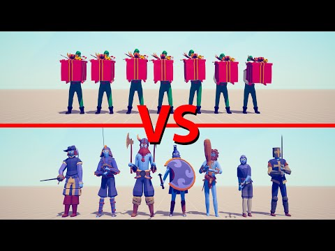 PRESENT ELF Team vs MELEE Team - Totally Accurate Battle Simulator TABS