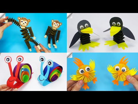 6 DIY paper crafts Moving paper TOYS Easy paper crafts
