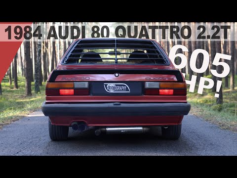 Ultimate sleeper! 1984 AUDI 80 QUATTRO 2.2T 5CYL 605HP - Crazy sounds, launches and all the details