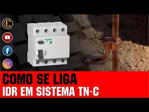 COMO LIGAR DR (IDR) EM ESQUEMA DE ATERRAMENTO TN-C (TERRA E NEUTRO JUNTOS).