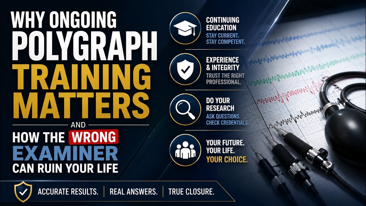 Why Ongoing Polygraph Training Matters and How the Wrong Examiner Can Ruin Your Life Why Ongoing Polygraph Training Matters and How the Wrong Examiner Can Ruin Your Life