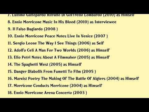 Ennio Morricone Movies list Ennio Morricone| Filmography of Ennio Morricone