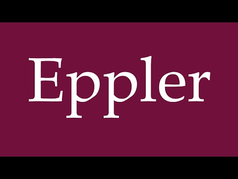 How to Pronounce ''Eppler'' Correctly in German