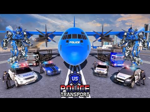 US Police Robot Transform - Police Plane Transport Full game play ( IOS & ANDROID )