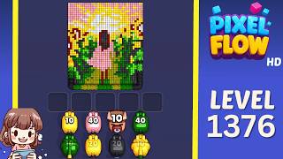 Pixel Flow Level 1376 Solution Walkthrough