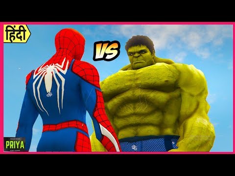 BIG HULK VS SPIDERMAN MUSCLE - THE INCREDIBLE HULK VS SPIDER-MAN ||HINDI/URDU