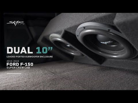 Skar Audio Dual 10" Ported Subwoofer Enclosure for 2015-2024 Ford F-150 Super Crew Cab Models