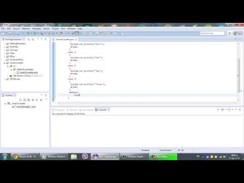 Eclipse Switch Case For Int Numbers Using Java