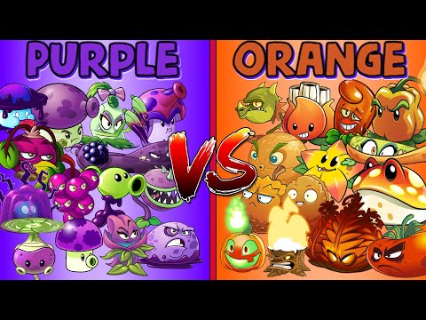 Team PURPLE vs ORANGE - Which Plant Team 's NOOB? - PvZ 2 Plant Vs Plant