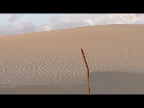 It can get windy on the dunes before sunset