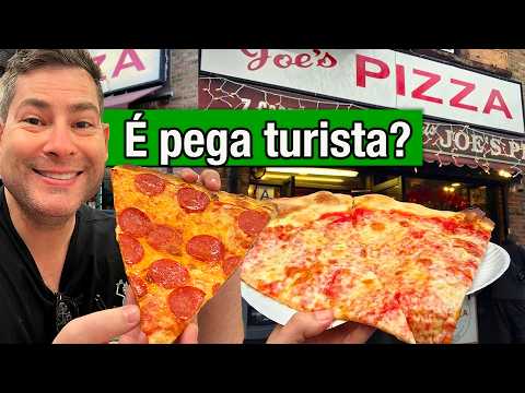 Pizza and Christmas Lights in New York