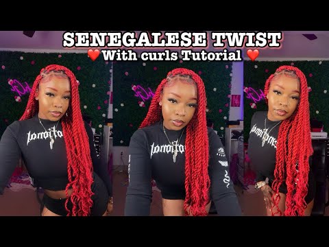 SENEGALESE TWIST WITH CURLS TUTORIAL | *RUBBER BAND...