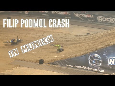 Filip Podmol - Crash at NIGHT of the JUMPs Munich 2017