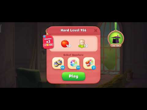 Gardenscapes Level 956 Walkthrough "No Boosters Used"