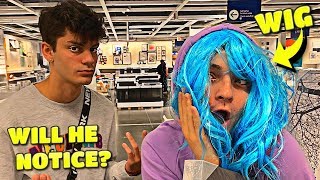 Wearing A WIG in PUBLIC to see if my BESTFRIEND Notices me..